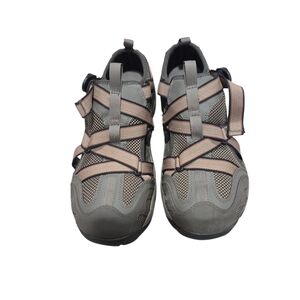 Chaco Mens Outcross Water Shoes Brown Orange Bungee Laces Size 12